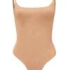 Soft Mesh Bodysuit In Warm Peach -Glam Dress Store 6134 WarmPeach Bodysuit FRONT 4e09e563 51c2 40bf 8735 d628887335c2