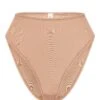 Soft Mesh High Waisted Knicker In Warm Peach -Glam Dress Store 6140 WarmPeach Front