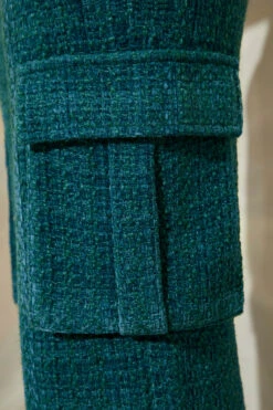 Tweed Straight Leg Cargo Trousers In Teal 12 Tweed Straight Leg Cargo Trousers In Teal -Glam Dress Store 6150 6151 15 Una Hendrix teal tweed square neck corset cargo pants 1 86e2662a 59d4 48b2 b8b8 036aaddd91ec