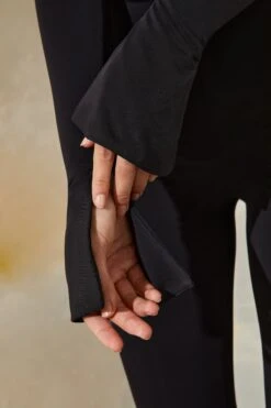 Long Sleeve Open Back Jumpsuit In Black 13 Long Sleeve Open Back Jumpsuit In Black -Glam Dress Store 6161 8 Reeva Black Back Detail Flared Jumpsuit