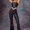 Vegan Leather Bootleg Trouser In Midnight Black 2 Vegan Leather Bootleg Trouser In Midnight Black -Glam Dress Store 6175 6176 1 Amdis Black Cross Front Corset Aluna Pu Stright Leg Cargo Trousers d2f35c92 8d32 4bc5 a0c1 31a17ca48265