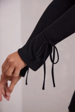 Long Sleeve Cut Out A-Line Mini Dress In Black 17 Long Sleeve Cut Out A-Line Mini Dress In Black -Glam Dress Store 6183 7 Elise Black Cut Out A Line Mini