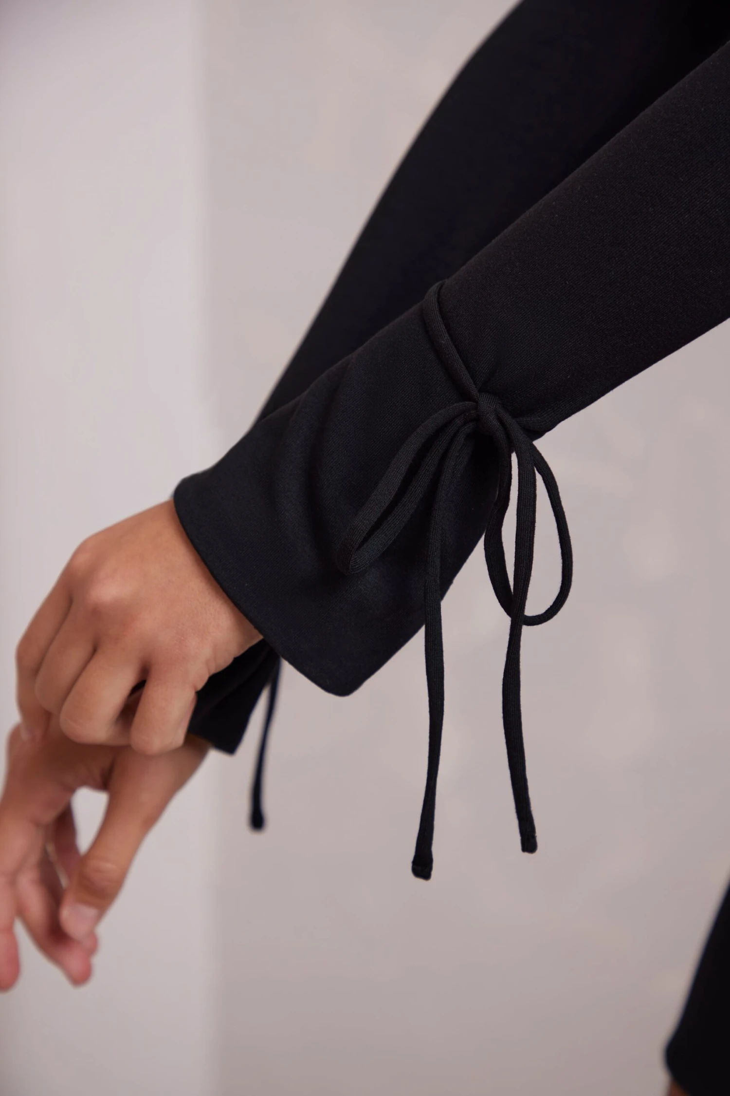 Long Sleeve Cut Out A-Line Mini Dress In Black 9 Long Sleeve Cut Out A-Line Mini Dress In Black - Image 7