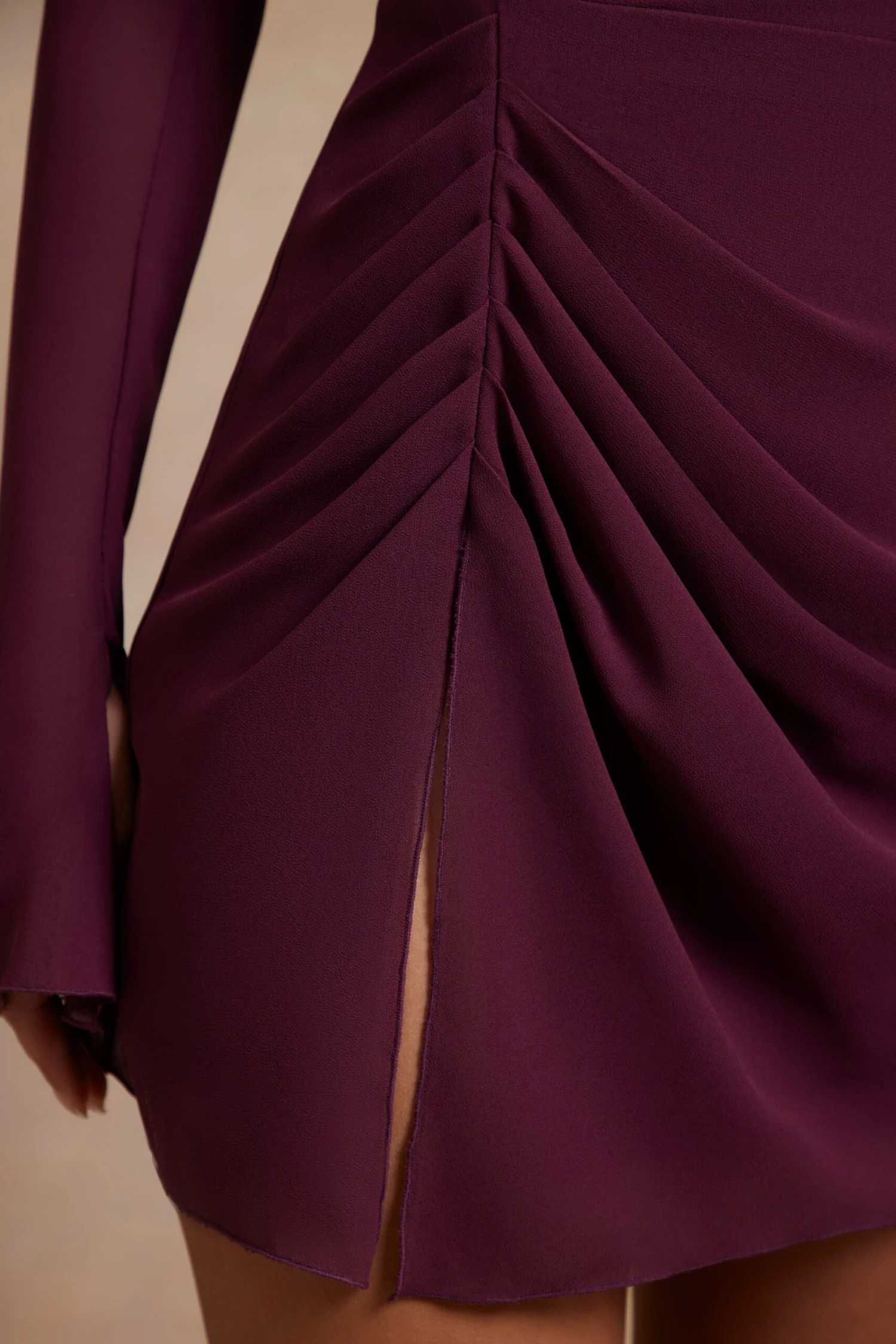 Off The Shoulder Corset Mini Dress In Plum 8 Off The Shoulder Corset Mini Dress In Plum - Image 6
