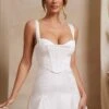 A-Line Corset Mini Dress In Ivory 1 A-Line Corset Mini Dress In Ivory -Glam Dress Store 6300 2 Delphine Ivory A Line Corset Mini Dress 16ee2534 df82 4762 83bf e2e6e3d6440c