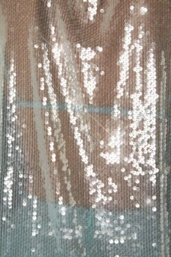 Sequin Shirt In Steel Blue -Glam Dress Store 6565 7 Steel Blue Sequin Shirt