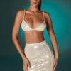 Flat Sequin Mini Skirt In Ivory -Glam Dress Store 6566 6567 3 Ivory Flat Sequin Bralet Flat Sequin Skirt 7fdd558b fb87 499e 9a5b 23aa322335b7