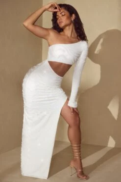Single Sleeve Cut Out Maxi Dress In Off White 18 Single Sleeve Cut Out Maxi Dress In Off White -Glam Dress Store 6585 5 One Shoulder Maxi Dress 1508343c 2c76 4efa aa72 1e34f9e1919e