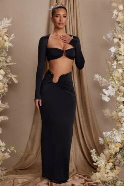 Asymmetric Draped Maxi Skirt In Black -Glam Dress Store 6708 6709 11 Maeva Tiani Black Off Shoulder Ruched Crop Top Asymmetric Draped Midi Skirt d0c1dc5e 63b5 4ea3 9b4f 17a636e16b0b