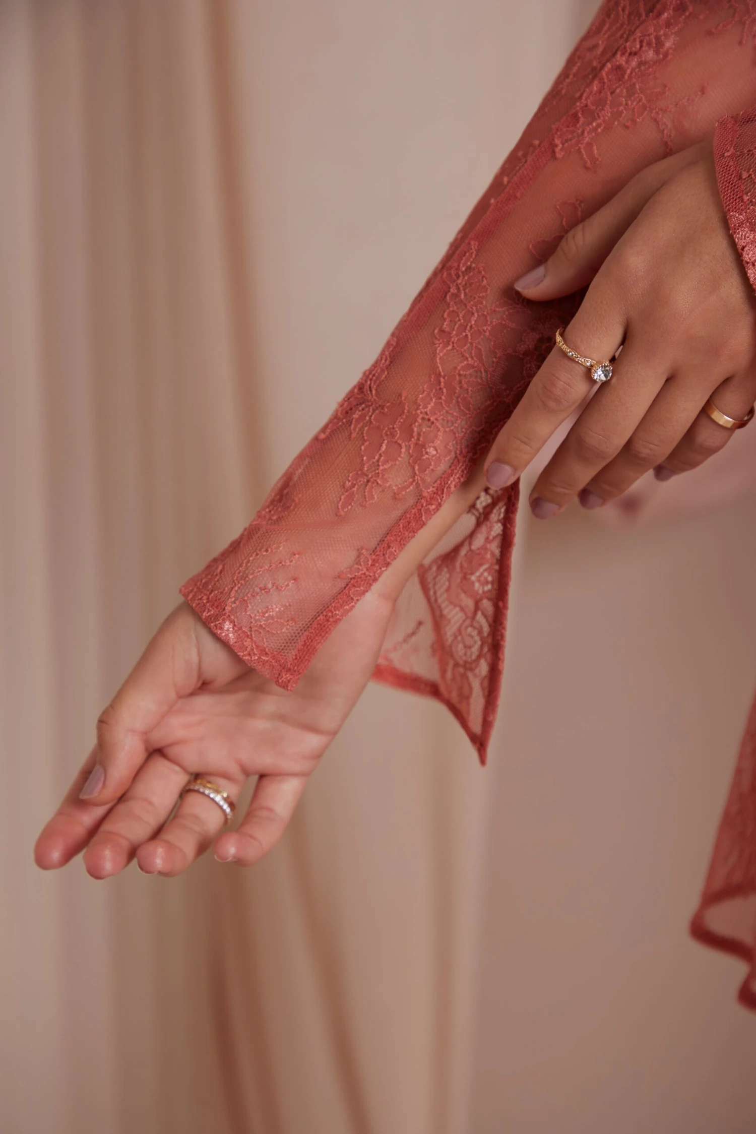 Long Sleeve Lace Corset Mini Dress In Terracotta 6 Long Sleeve Lace Corset Mini Dress In Terracotta - Image 4