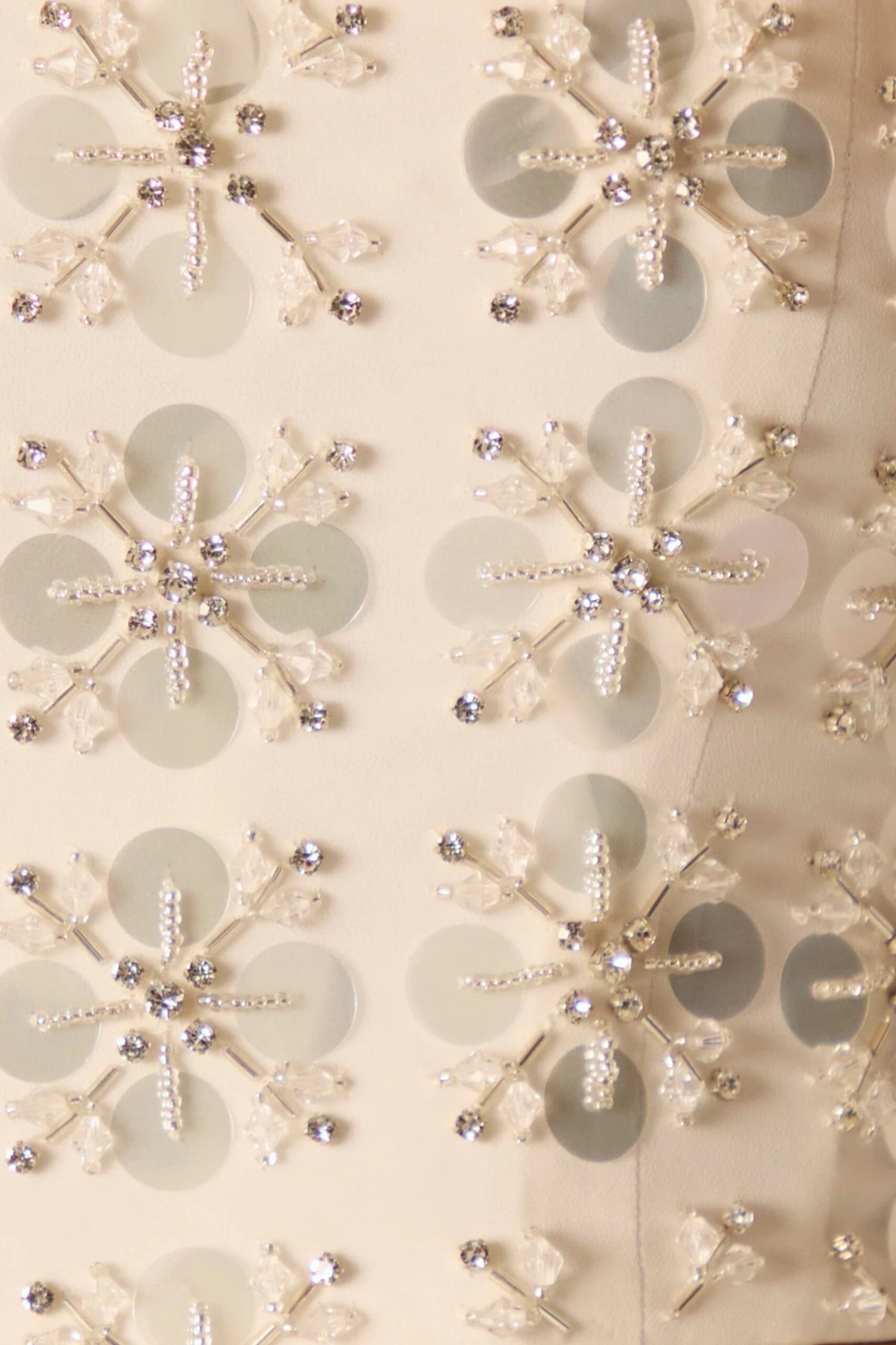 Hand Embellished Bandeau Corset Crop Top In Ivory 7 Hand Embellished Bandeau Corset Crop Top In Ivory - Image 5