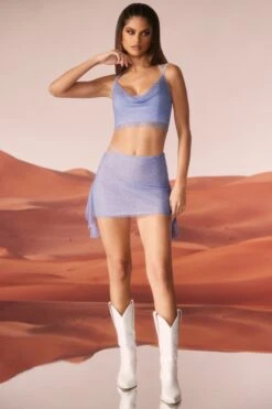 Embellished Strap Detail Mini Skirt In Blue 18 Embellished Strap Detail Mini Skirt In Blue -Glam Dress Store 6926 6927 2 Blue Cowl Neck Corset Frill Top Skirt Strap Frill f1b8f5f9 6769 42e9 9d3e 358246864f08