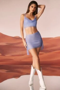 Embellished Strap Detail Mini Skirt In Blue 19 Embellished Strap Detail Mini Skirt In Blue -Glam Dress Store 6926 6927 3 Blue Cowl Neck Corset Frill Top Skirt Strap Frill 5879e61d 01f9 4a85 a64c 3a0f50a9f700