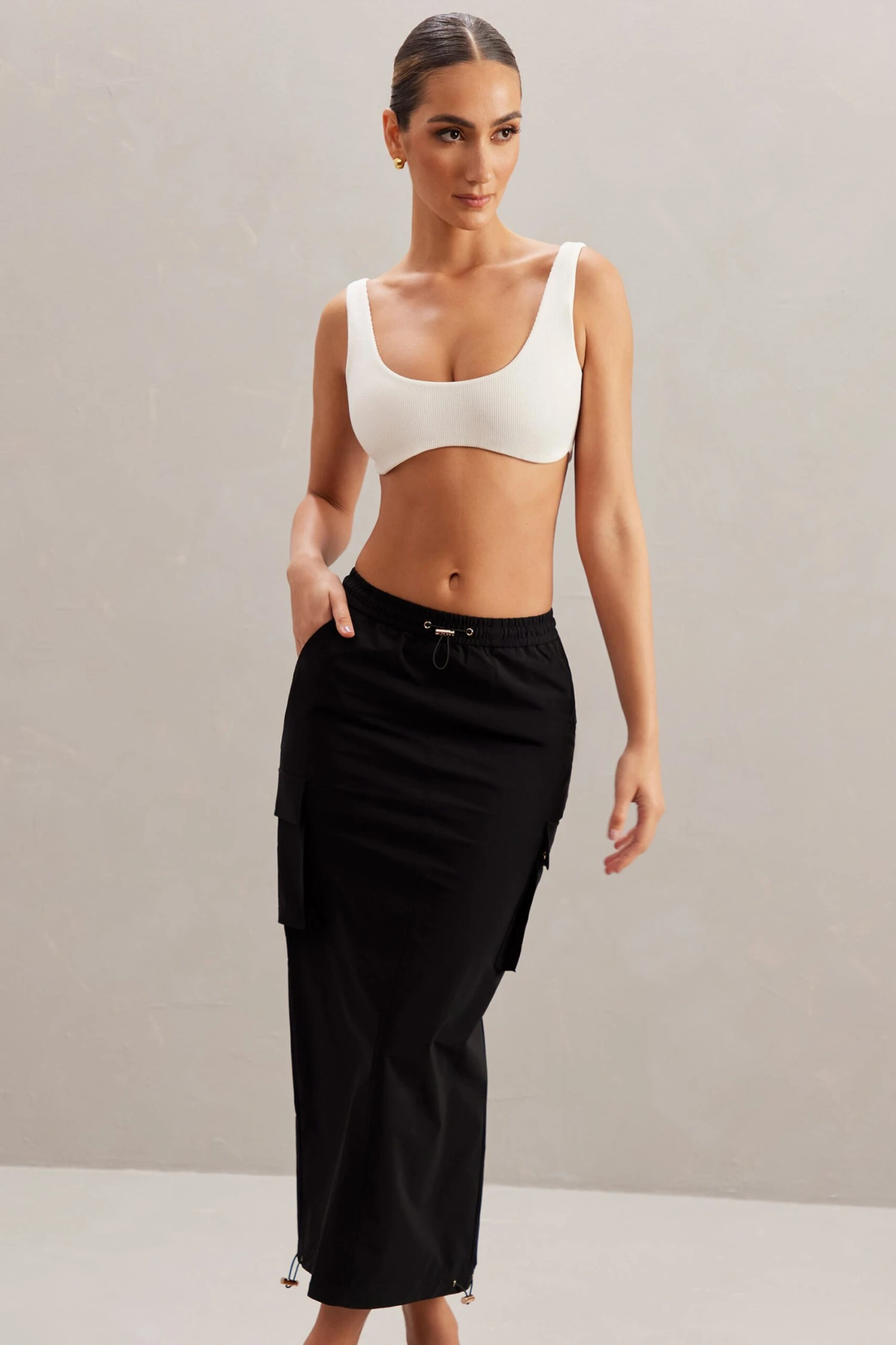 Cargo Maxi Skirt In Black 12 Cargo Maxi Skirt In Black - Image 10