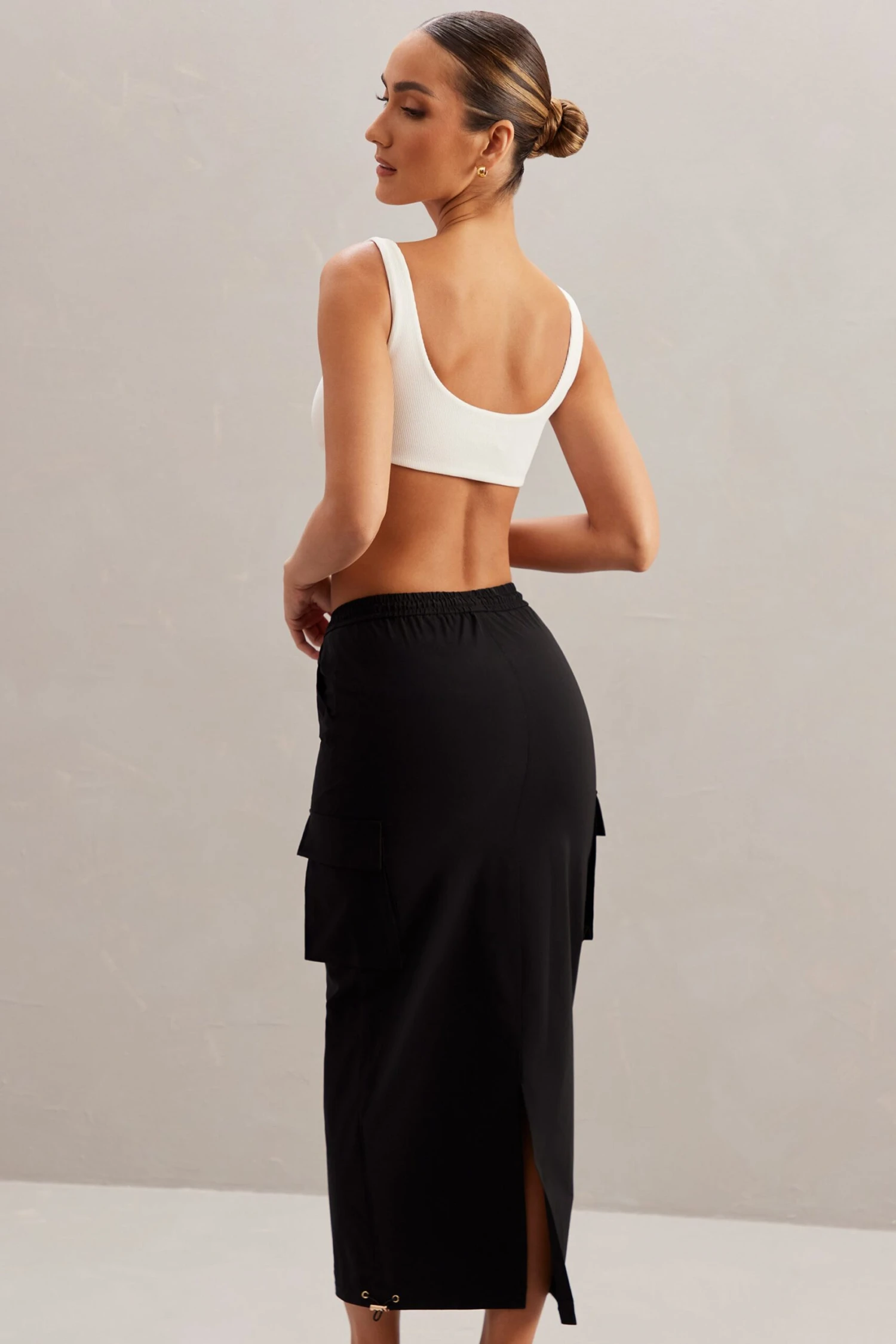 Cargo Maxi Skirt In Black 4 Cargo Maxi Skirt In Black - Image 2