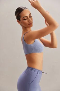 Plunge Neck Bralette In Blue 12 Plunge Neck Bralette In Blue -Glam Dress Store 6947 5871 12 Kirra Kaiya Navy Blue Cargo Skirt Bralette