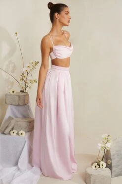 Pleated Heavy Satin Maxi Skirt In Pink 14 Pleated Heavy Satin Maxi Skirt In Pink -Glam Dress Store 6985 6986 9 Dulcie Edyta Pink Cowl Neck Top Pleated Satin Skirt 43d5f216 d3b2 47db b6ac e64ca69b158b