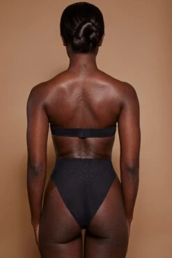 Soft Mesh Strapless Bra In Black -Glam Dress Store 7163 6140 2 Black Strapless Bra High Waisted Knicker