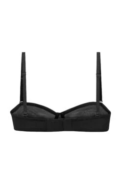 Soft Mesh Strapless Bra In Black -Glam Dress Store 7163 Black BACK