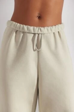 Oversized Joggers In Limestone -Glam Dress Store BT0507 8 Limestone Cap Sleeve Boyfriend Tee