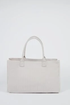Tote Bag In Grey -Glam Dress Store BT0630 4 Grey Tote Bag