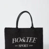 Large Canvas Tote Bag In Black