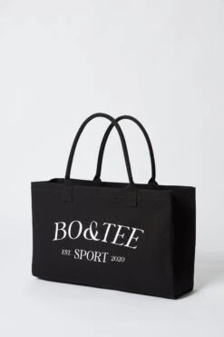 Large Canvas Tote Bag In Black -Glam Dress Store BT0741 2 Sport Black Tote Bag