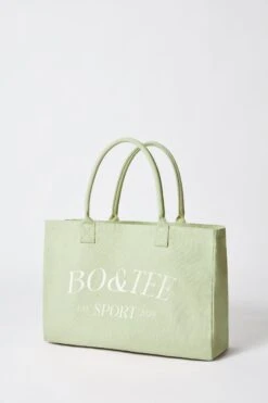 Large Canvas Tote Bag In Lime Green -Glam Dress Store BT0741 2 Sport Sage Tote Bag