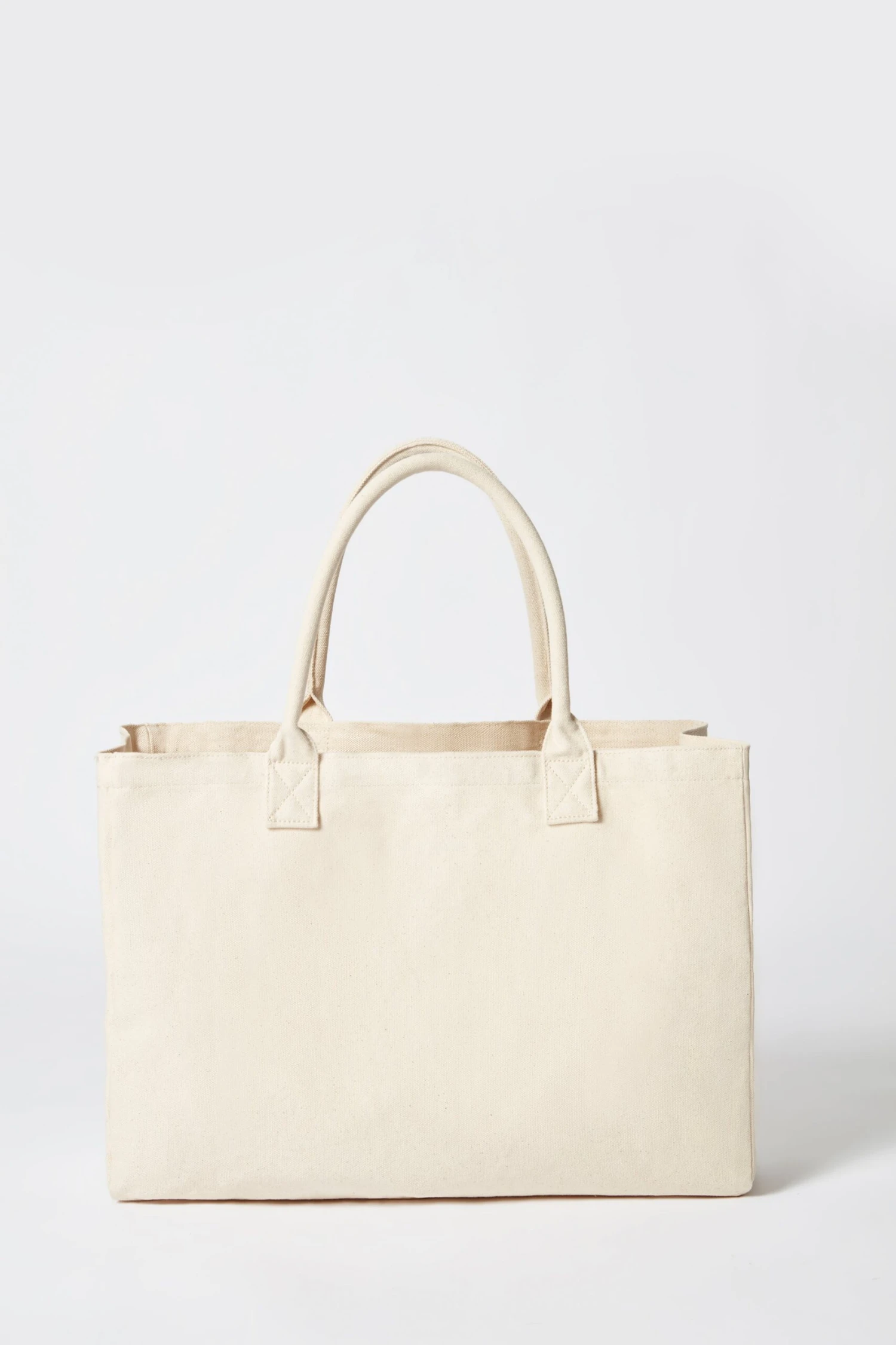 Large Canvas Tote Bag In Stone 8 Large Canvas Tote Bag In Stone - Image 6