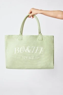 Large Canvas Tote Bag In Lime Green -Glam Dress Store BT0741 7 Sport Sage Tote Bag