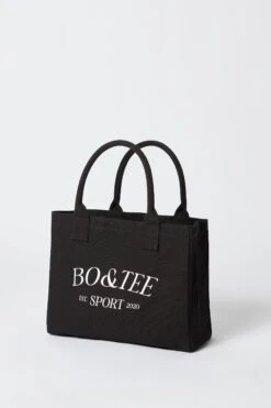 Medium Canvas Tote Bag In Black -Glam Dress Store BT0742 2 Sport Black Tote Bag