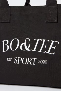 Medium Canvas Tote Bag In Black -Glam Dress Store BT0742 3 Sport Black Tote Bag